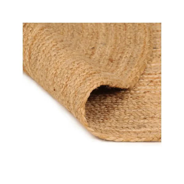 Tapis Jute Rond 240 cm 100% jute Naturel Tapis Salon Tapis Chambre Tendance