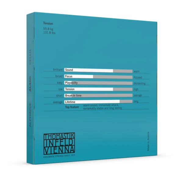 Thomastik-Infeld Cello Strings Alphayue - Set 4/4 (AL400)