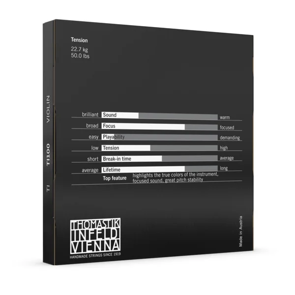 Thomastik-Infeld Violin strings TI - Set* with D Alu (TI100)