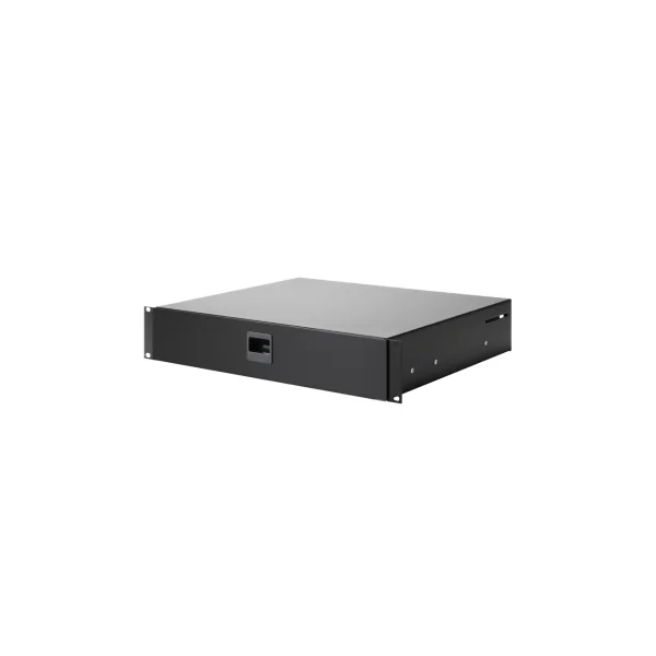 Tiroir Rackable 2U acier noir avec serrure