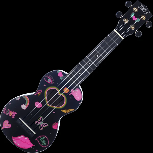Ukulélé Soprano Mahalo Coeurs et Fleurs - MA1HEBK