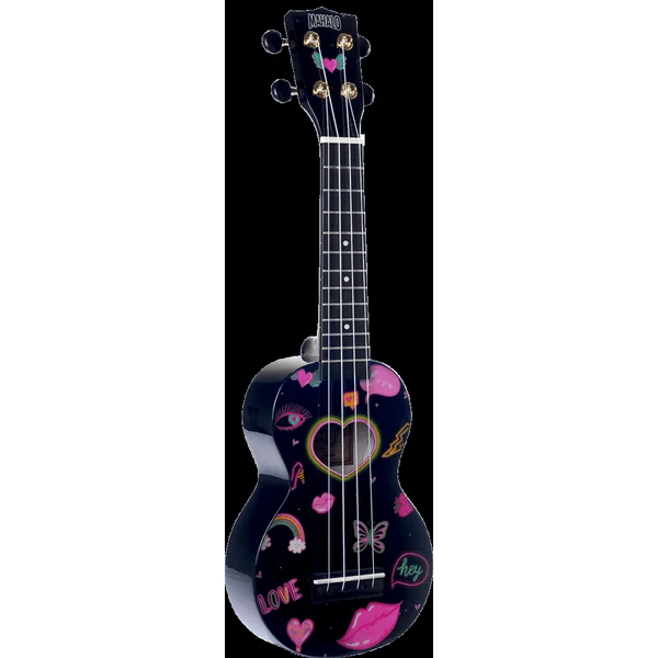 Ukulélé Soprano Mahalo Coeurs et Fleurs - MA1HEBK