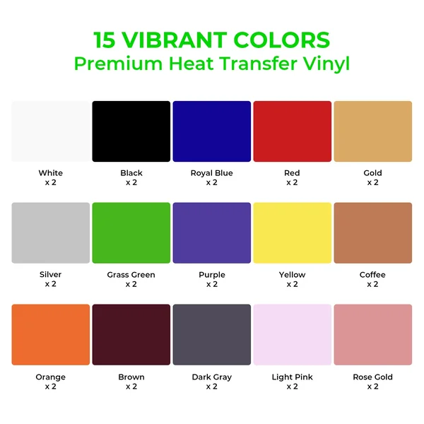 Vinyle Thermocollant PU (30pcs) – compatible avec les lasers