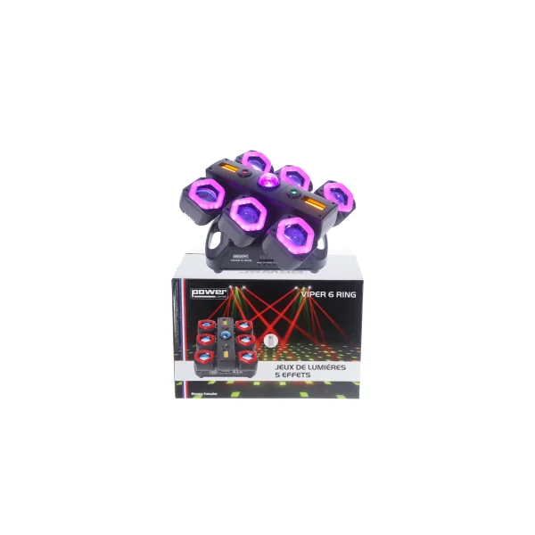 VIPER 6 RING Power Lighting - 5 Effets Lumière Dynamiques