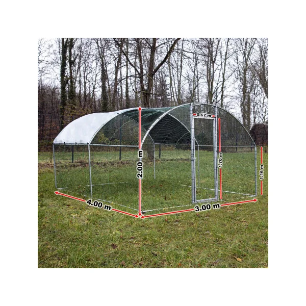 Volière 4x3x2m Volière Jardin Grillagé Volière Extérieure 12m²