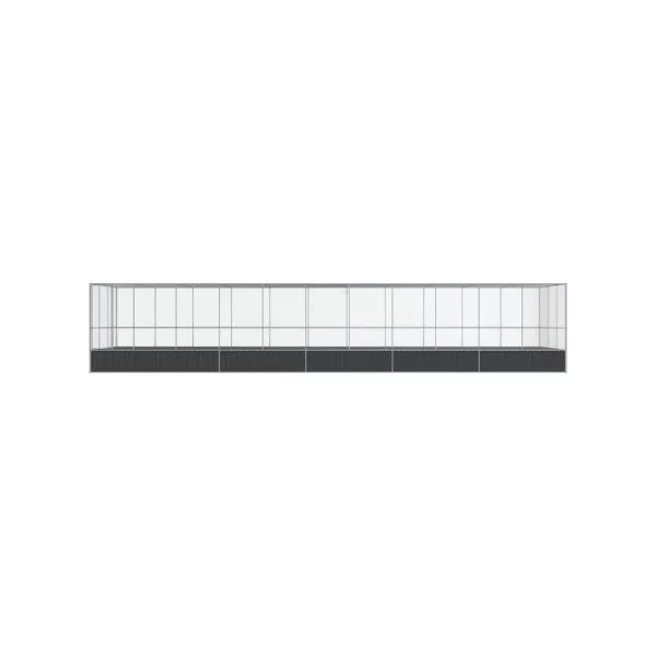 Volière de Jardin en Acier Galvanisé 11,39x3,07x2,12m Volière Métal