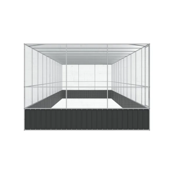 Volière de Jardin en Acier Galvanisé 11,39x3,07x2,12m Volière Métal