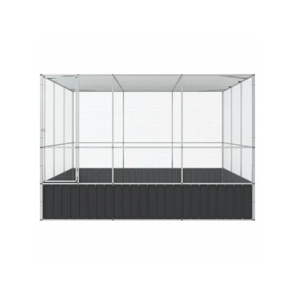Volière de Jardin en Acier Galvanisé 3,11x3,07x2,12m Volière Métal