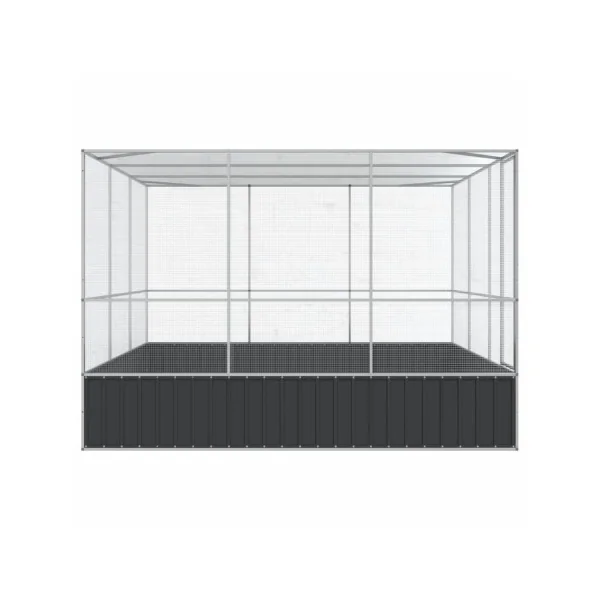 Volière de Jardin en Acier Galvanisé 3,11x3,07x2,12m Volière Métal