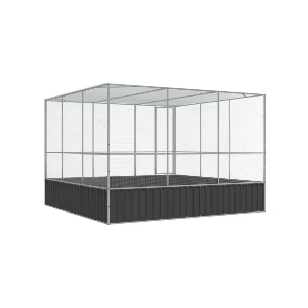 Volière de Jardin en Acier Galvanisé 3,11x3,07x2,12m Volière Métal