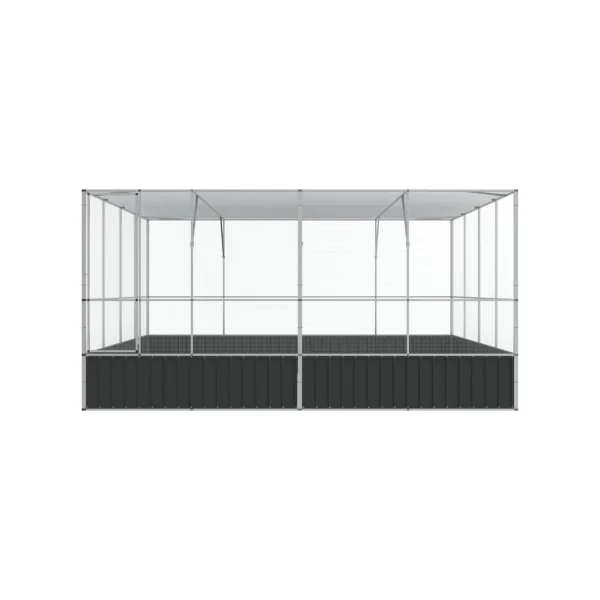 Volière de Jardin en Acier Galvanisé 4,18x4,14x2,12m Volière Métal