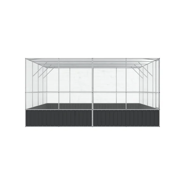 Volière de Jardin en Acier Galvanisé 4,18x4,14x2,12m Volière Métal