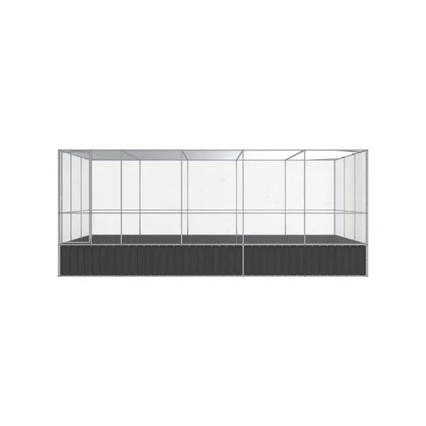 Volière de Jardin en Acier Galvanisé 5,18x3,07x2,12m Volière Métal