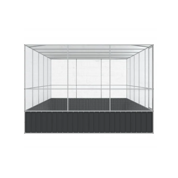 Volière de Jardin en Acier Galvanisé 5,18x3,07x2,12m Volière Métal
