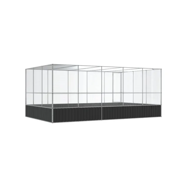 Volière de Jardin en Acier Galvanisé 5,18x3,07x2,12m Volière Métal