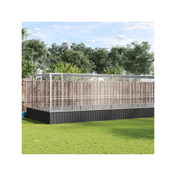 Volière de Jardin en Acier Galvanisé 7,25x3,07x2,12m Volière Métal