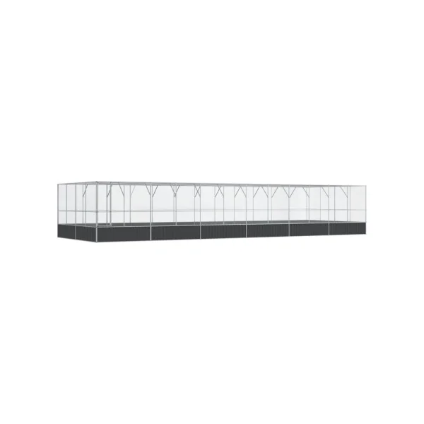 Volière de Jardin en Acier Galvanisé 8,32x4,14x2,12m Volière Métal