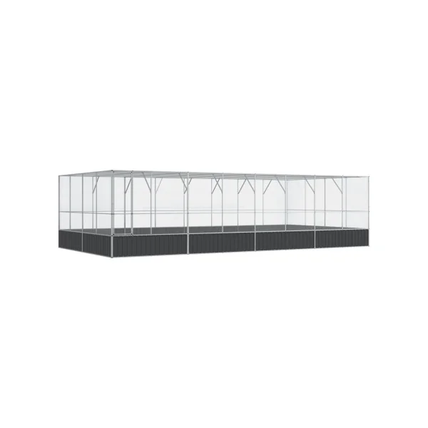 Volière de Jardin en Acier Galvanisé 8,32x4,14x2,12m Volière Métal