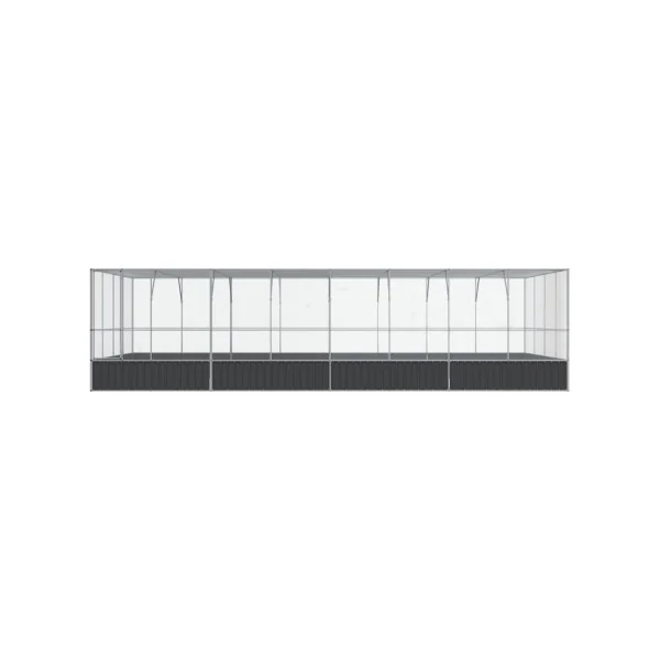 Volière de Jardin en Acier Galvanisé 8,32x4,14x2,12m Volière Métal