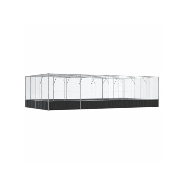 Volière de Jardin en Acier Galvanisé 8,32x4,14x2,12m Volière Métal