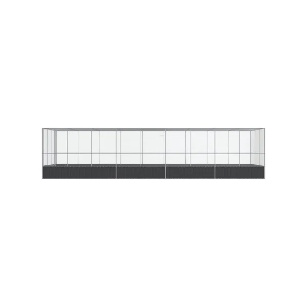 Volière de Jardin en Acier Galvanisé 9,32x3,07x2,12m Volière Métal