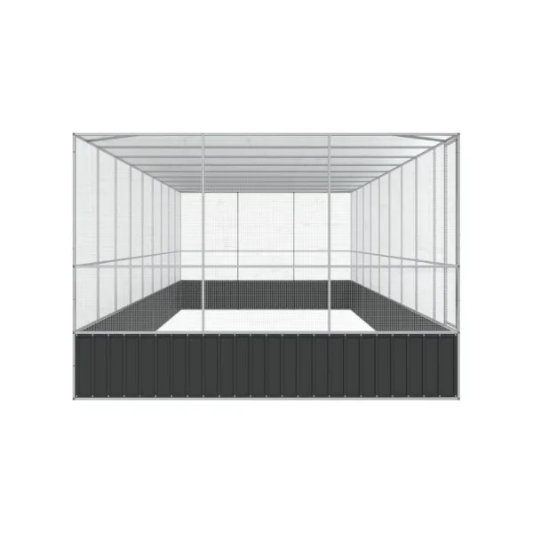 Volière de Jardin en Acier Galvanisé 9,32x3,07x2,12m Volière Métal