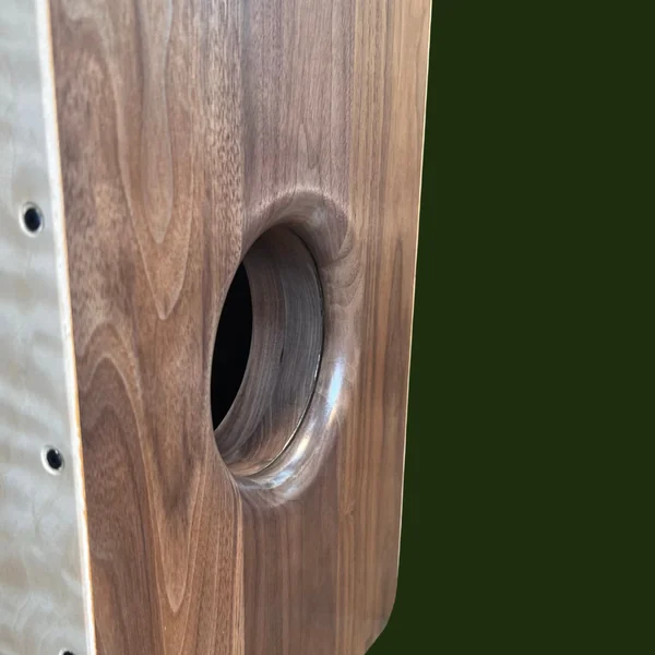 Walnut Bass Cajon with Quilted Maple Tapas