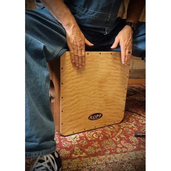 Walnut Bass Cajon with Quilted Maple Tapas