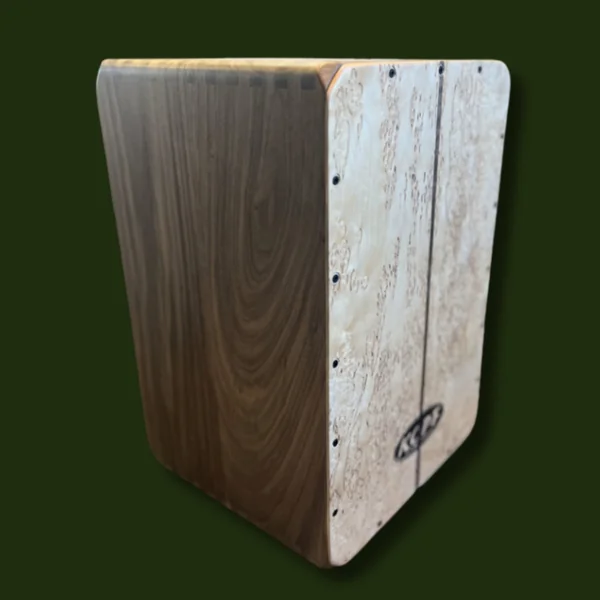 Walnut Cajon with Karelian Birch Burl Tapa