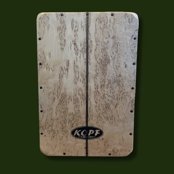 Walnut Cajon with Karelian Birch Burl Tapa