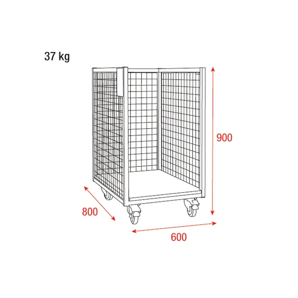 Wentex Chariot de Transport Backdrops - 90 cm