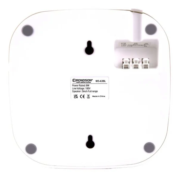 WS-63BL Haut-parleur mural 6 - 3 Watts 100 V