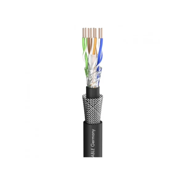 X640-0300-SW sommer cable - Câble RJ45 avec Mercator CAT6 superflex PUR noir + 2 fiches RJ45C6XL longueur 3m