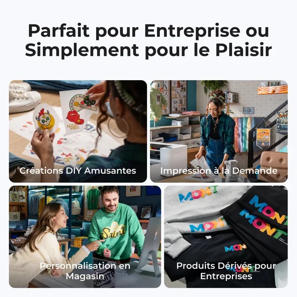 xTool Apparel Printer - Imprimante Textile DTF en un clic, personnalisation pro sans effort