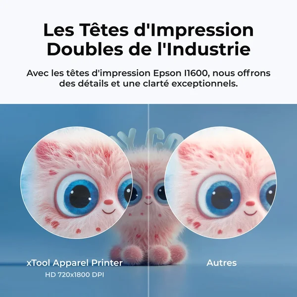 xTool Apparel Printer - Imprimante Textile DTF en un clic, personnalisation pro sans effort