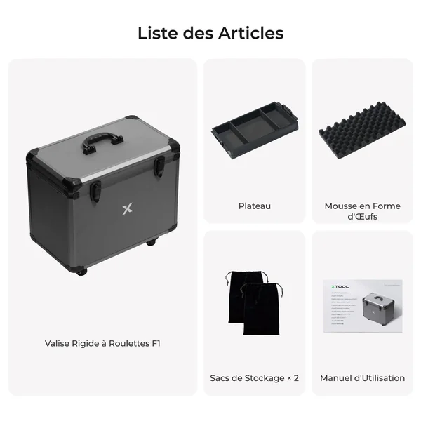 xTool F1 /F1 Lite Valise Rigide à Roulettes