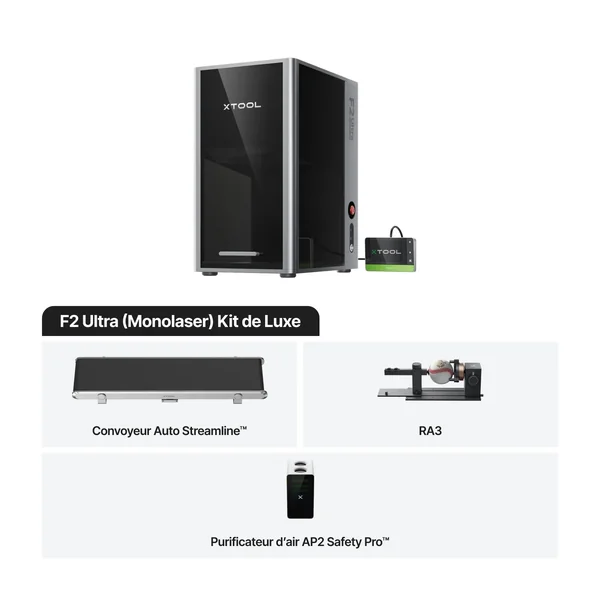 xTool F2 Ultra – Graveur Laser Double MOPA 60W + Diode 40W