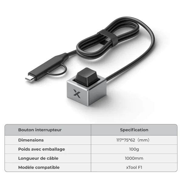 xTool Interrupteur à Pédale ou à Bouton