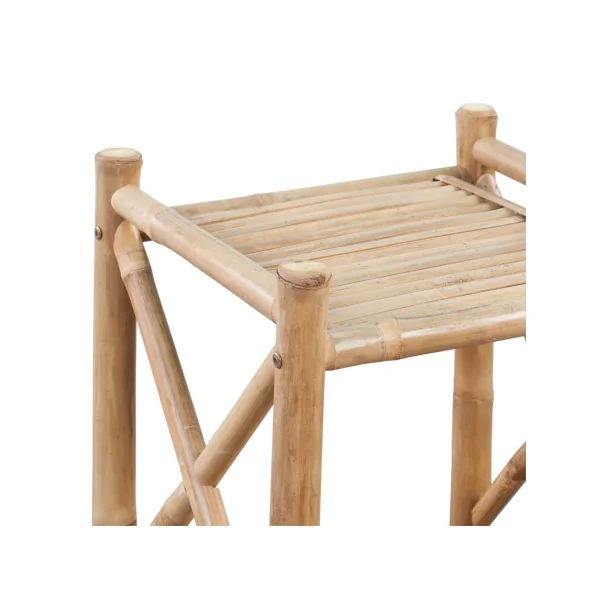Étagère en Bambou 3 niveaux Intérieur Extérieur Rangement sur 3 Etages Rangement Colonne Salle de Bain