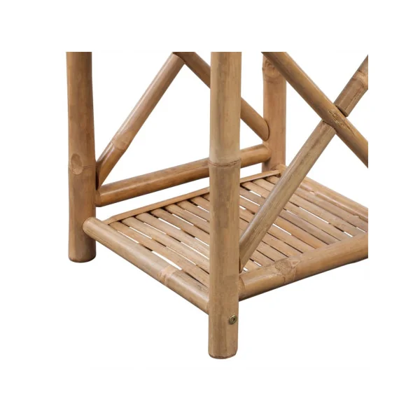 Étagère en Bambou 3 niveaux Intérieur Extérieur Rangement sur 3 Etages Rangement Colonne Salle de Bain