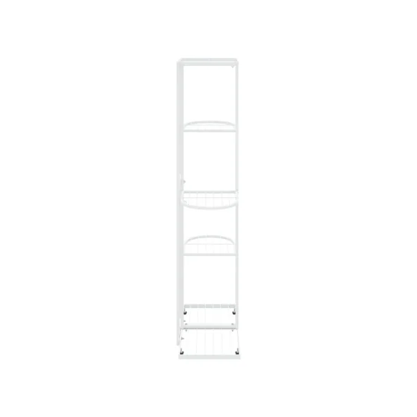 Étagère Jardin Plantes 4 Niveaux Métal Blanc Support Plantes Pot de fleur Support Extérieur Etagère Plante Intérieure