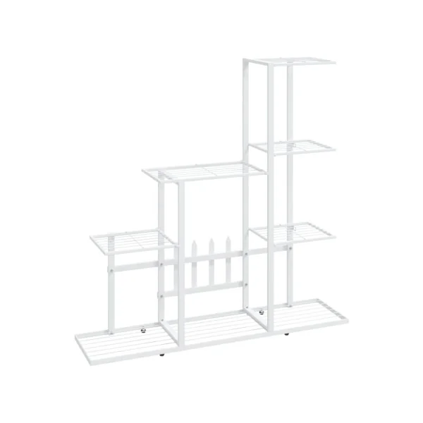 Étagère Jardin Plantes Métal Blanc Support Plantes Pot de fleur Support Extérieur Etagère Plante Intérieure