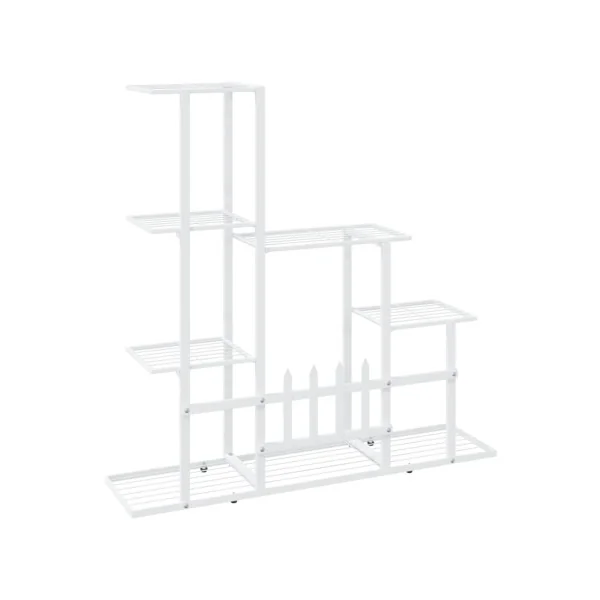 Étagère Jardin Plantes Métal Blanc Support Plantes Pot de fleur Support Extérieur Etagère Plante Intérieure
