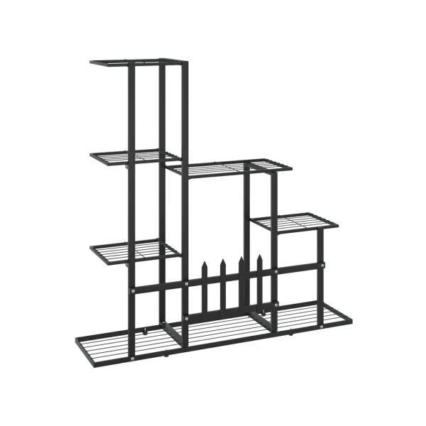 Étagère Jardin Plantes Métal Noir Support Plantes Pot de fleur Support Extérieur Etagère Plante Intérieure