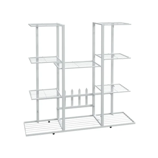 Étagère Jardin pour Plantes Métal Blanc Support Plantes Pot de fleur Support Extérieur Etagère Plante Intérieure