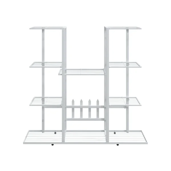 Étagère Jardin pour Plantes Métal Blanc Support Plantes Pot de fleur Support Extérieur Etagère Plante Intérieure