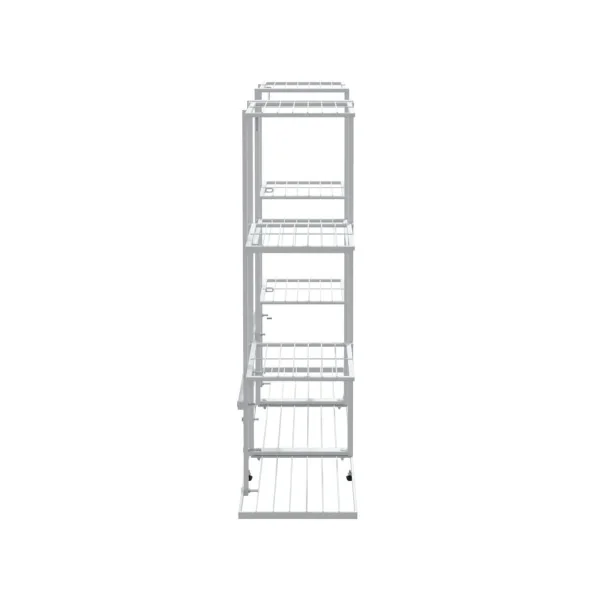 Étagère Jardin pour Plantes Métal Blanc Support Plantes Pot de fleur Support Extérieur Etagère Plante Intérieure