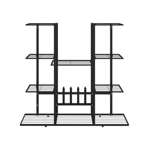 Étagère Jardin pour Plantes Métal Noir Support Plantes Pot de fleur Support Extérieur Etagère Plante Intérieure